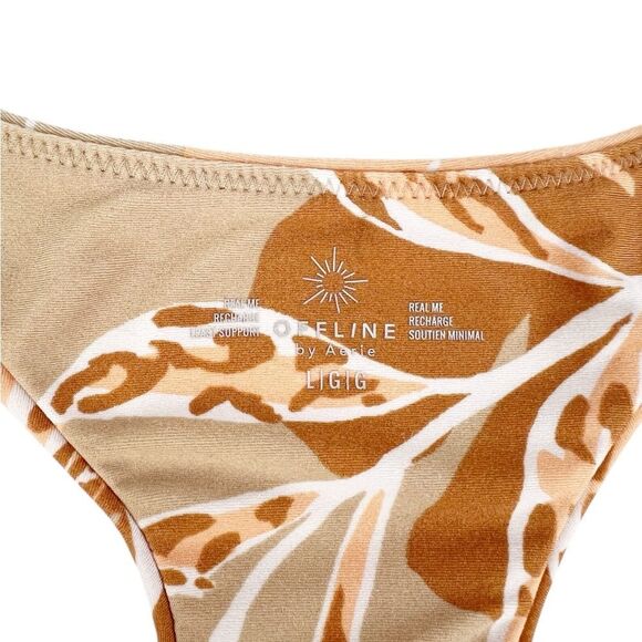 Aerie Offline Real Me Recharge Least Support Tan Crop Top Large - Picture 5 of 8